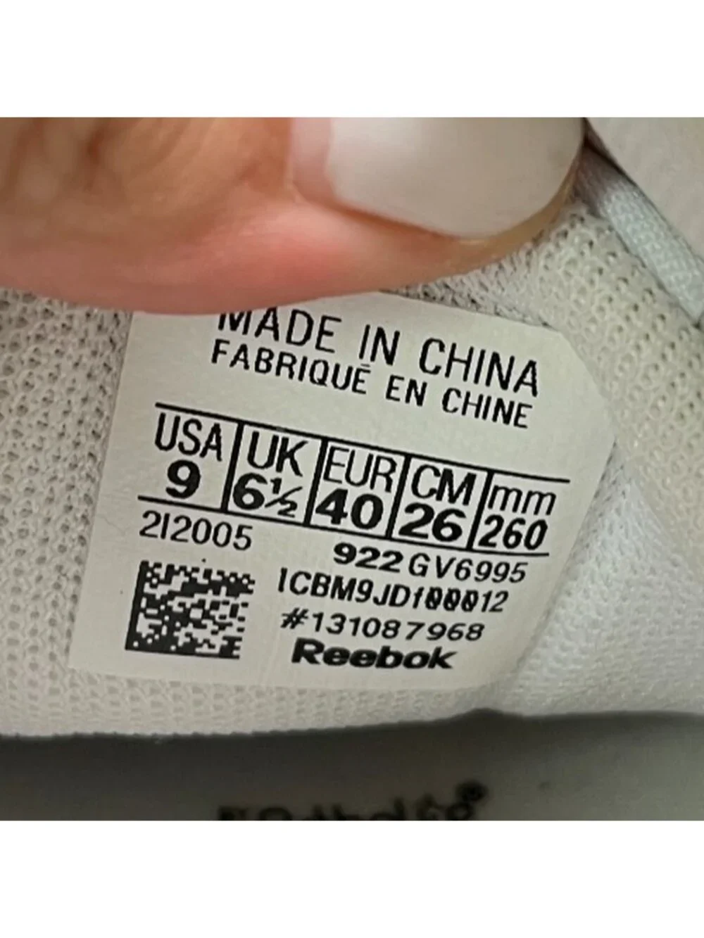 Reebok Glide Womens Size 9 White Blue Athletic Walking Leather Shoes Sneakers